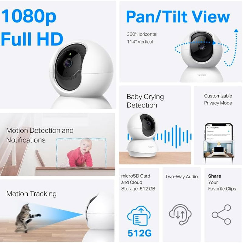 TP-Link Tapo C200C New Pan/Tilt Home Security Wi-Fi Camera