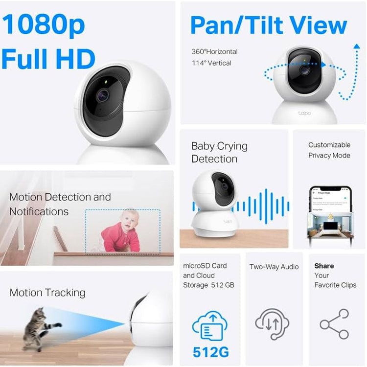 TP-Link Tapo C200C New Pan/Tilt Home Security Wi-Fi Camera