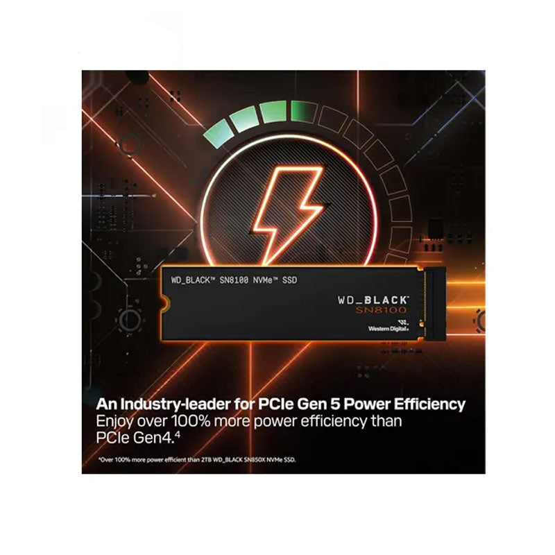 هارد WD_اسود SN8100 NVMe SSD بسعة 1 تيرابايت، بدون مبرد حراري