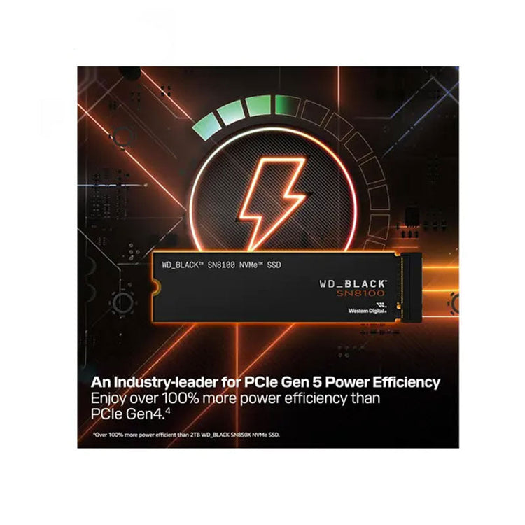 هارد WD_اسود SN8100 NVMe SSD بسعة 1 تيرابايت، بدون مبرد حراري