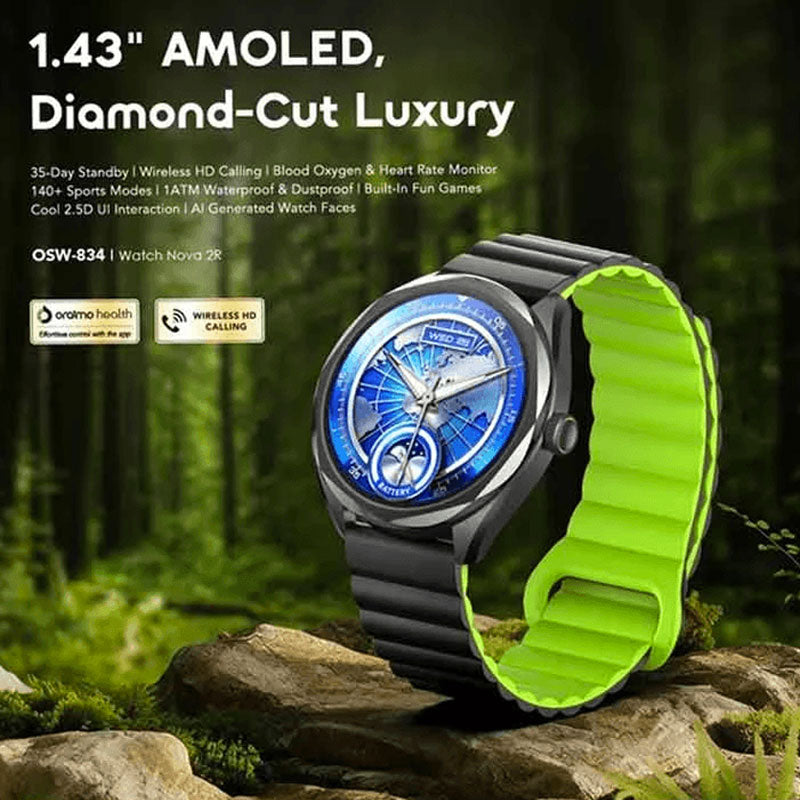 ساعة أورايمو الذكية Watch Nova 2R بشاشة AMOLED OSW-834
