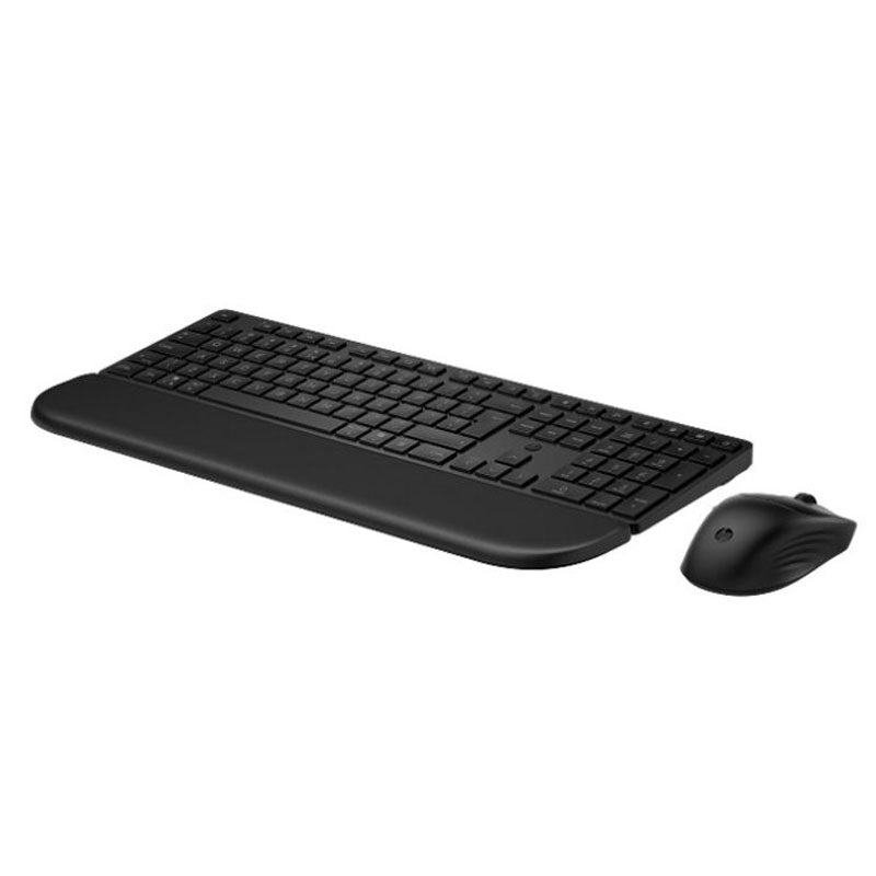 طقم لوحة مفاتيح وماوس HP 580C ثنائي الاتصال مع مسند راحة لليد أسود BD5F2AA