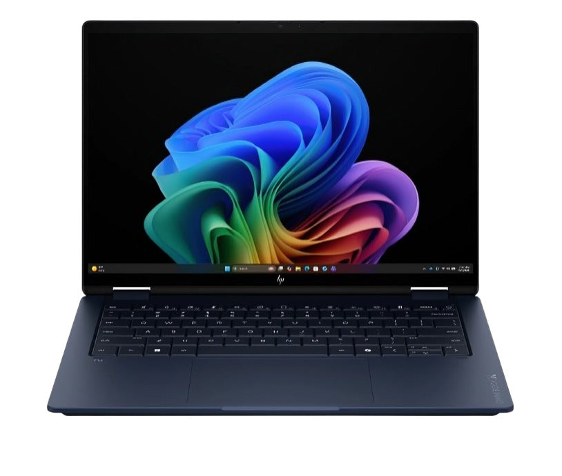 لابتوب HP OmniBook X Flip 14-kb0000ne Ultra 7 355، رام 16 جيجابايت LPDDR5X، SSD 1 تيرابايت، Intel Graphics، Windows 11 أزرق