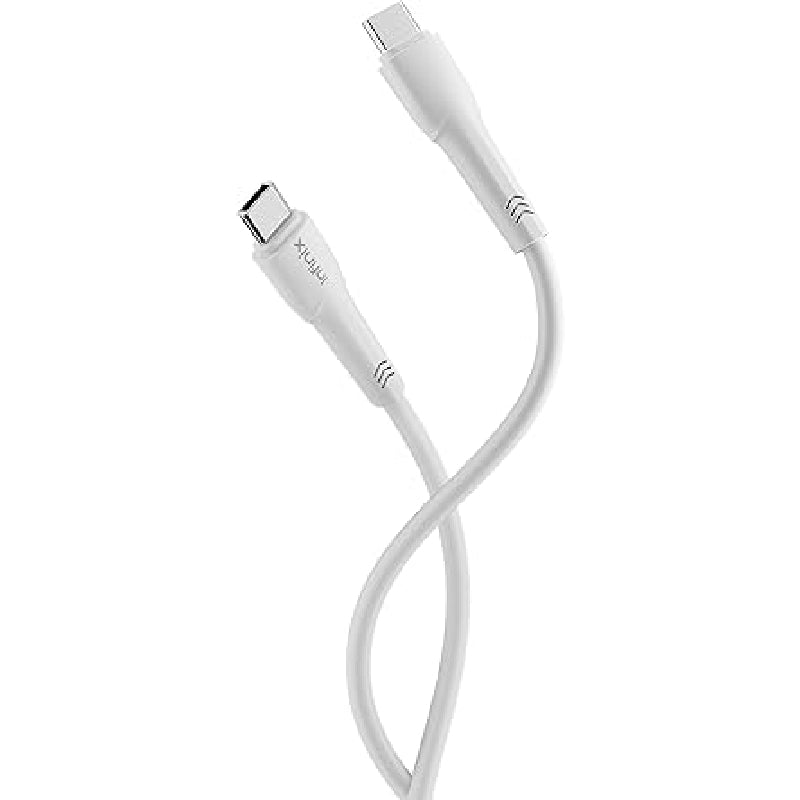 شاحن انفينكس XC33EUبقدرة 33 واط مع كابل Type-C إلى Type-C بطول 1 متر ابيض