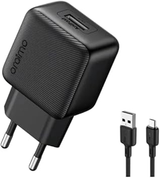 شاحن Oraimo للشحن السريع مع كابل Micro USB OCW-1112EM أسود