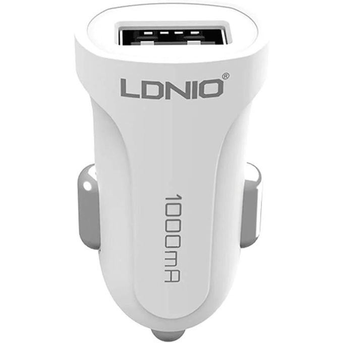شاحن سيارة LDNIO C17 للآيفون 12 وات أبيض
