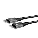 كابل WIWU USB Type-C إلى USB Type-C بقدرة 60 واط PD بطول 1 متر أسود