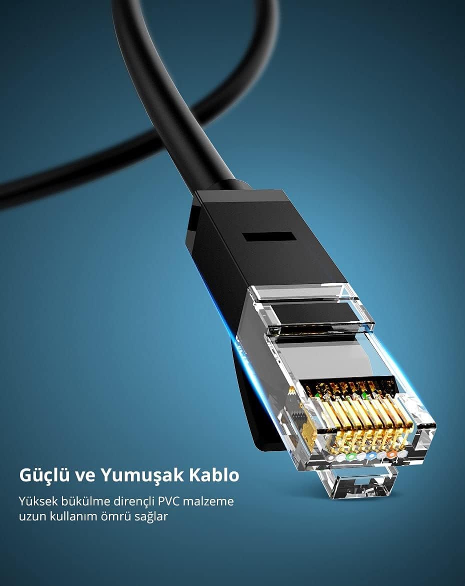 يوجريين كابل شبكة LAN Ethernet U/UTP Cat.6 بسرعة 1000 ميجابت/ثانية بطول 10 متر