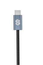 كابل Smart Gate USB-C إلى USB-C مضفر بالألومنيوم بطول 1.5 متر 100 وات أسود