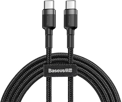 كابل Baseus USB-C إلى USB-C، بقدرة 100 واط، بطول 2 متر