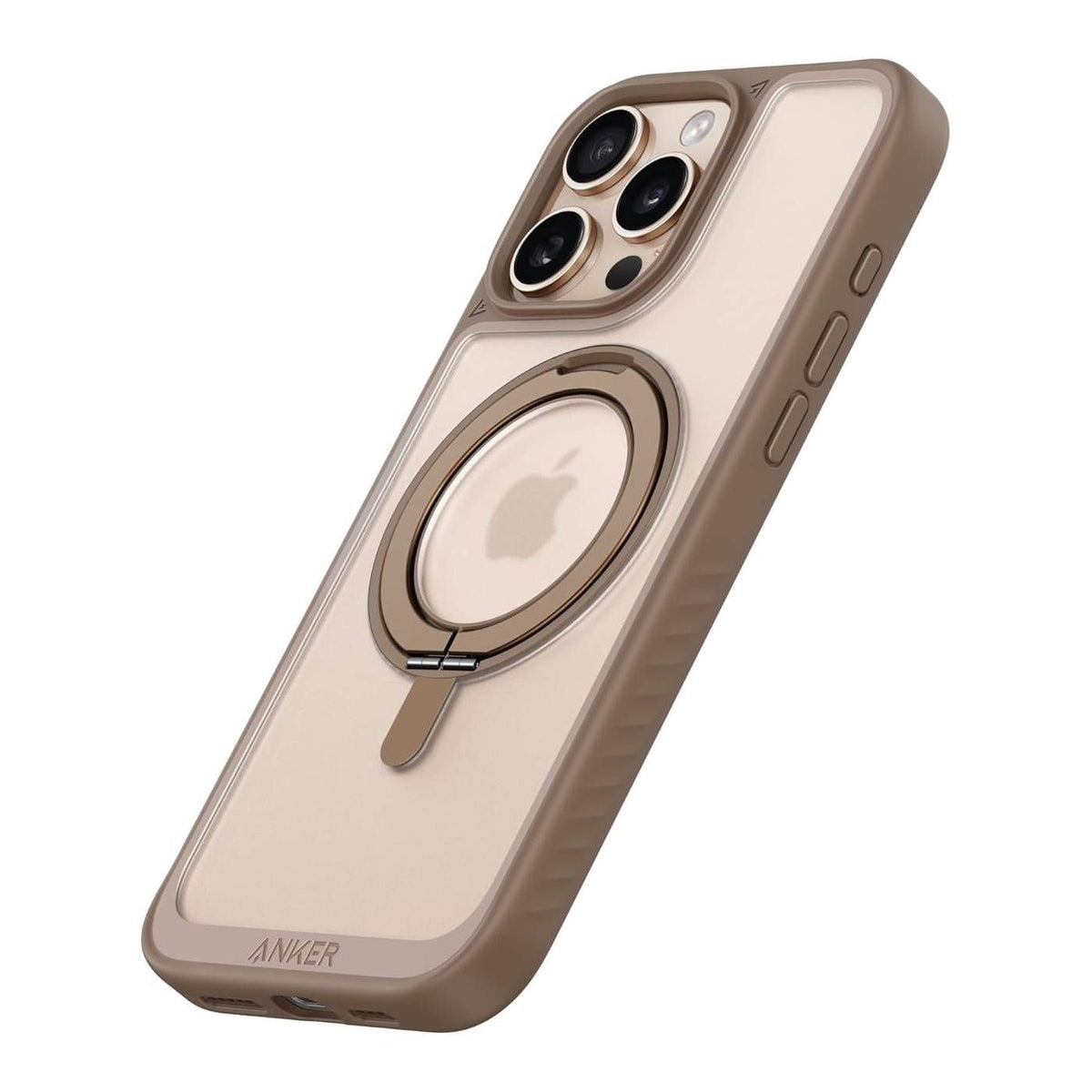 جراب Anker MagGo مغناطيسي بحامل 360° لهاتف iPhone 16 Pro Max بني
