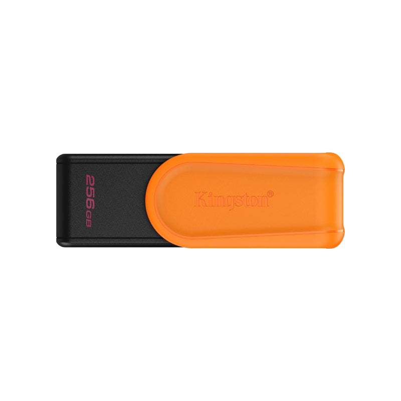 كينجستون فلاش ميموري 256 جيجا DataTraveler Exodia S، USB 3.2 Gen 1، منفذ USB Type-A، غطاء دوار DT Exodia S أسود وبرتقالي
