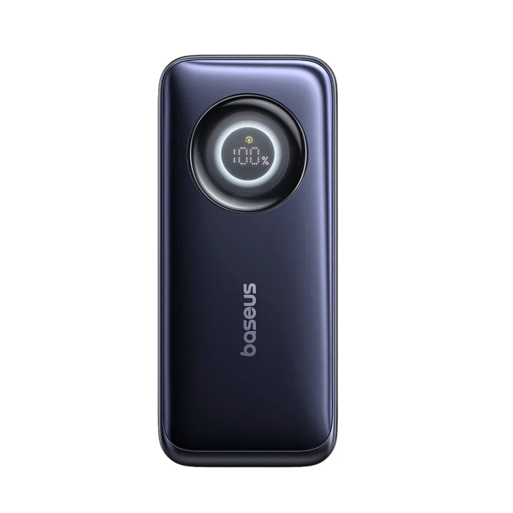 باور بانك Baseus، سعة 20000mAh، شحن سريع 100W مع كابل مدمج، CR121، أسود