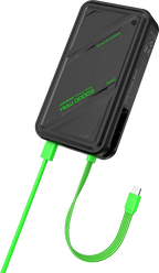 باور بانك Infinix GT Power XP20GT بسعة 20000 مللي أمبير، قدرة 55 وات مع كابل USB-C مدمج، 3 منافذ أسود