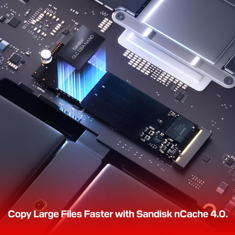WD SN5100 هارد SSD NVMe داخلي 500 جيجا، PCIe Gen4 x4، سرعة 6600MB/s، تقنية nCache 4.0 موديل WDS500G5B0E