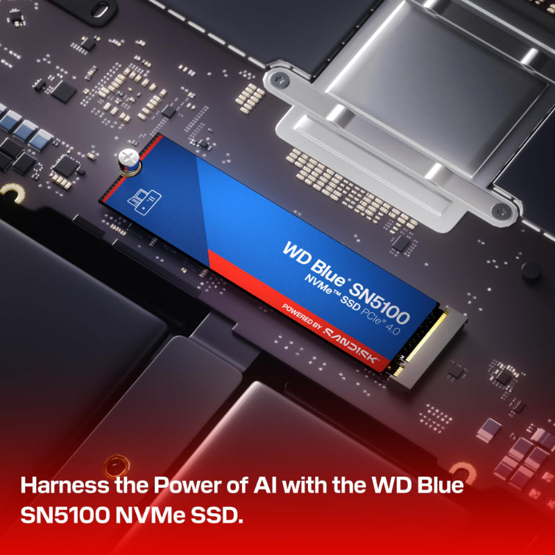 WD SN5100 هارد SSD NVMe داخلي 500 جيجا، PCIe Gen4 x4، سرعة 6600MB/s، تقنية nCache 4.0 موديل WDS500G5B0E