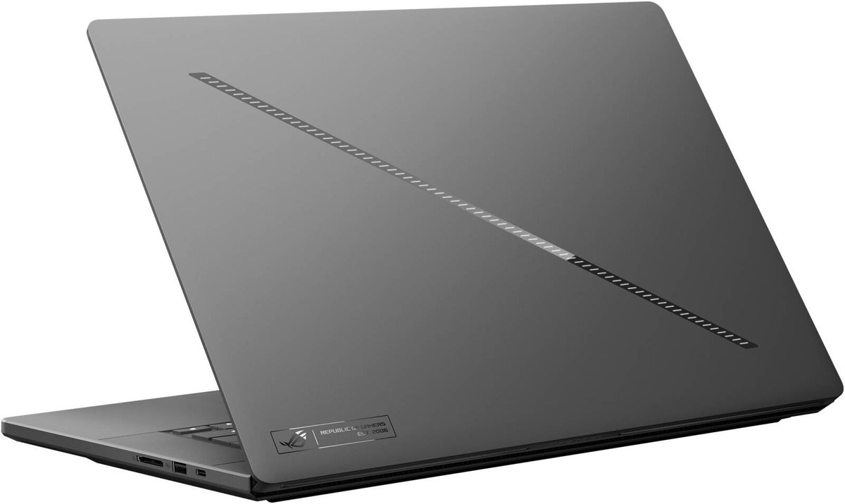 لابتوب ASUS ROG Zephyrus G16 للألعاب بمعالج Core Ultra 9 386H وذاكرة 32 جيجابايت وSSD سعة 1 تيرابايت وكارت شاشة NVIDIA GeForce RTX 5070 Ti وشاشة 16 بوصة بدقة 2.5K ونظام Windows 11 GU606AR-TB321W رمادي Eclipse