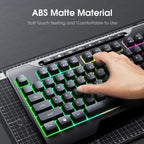 اونيكوما G32 لوحة مفاتيح ألعاب سلكية بغطاء مفاتيح وإضاءة خلفية RGB