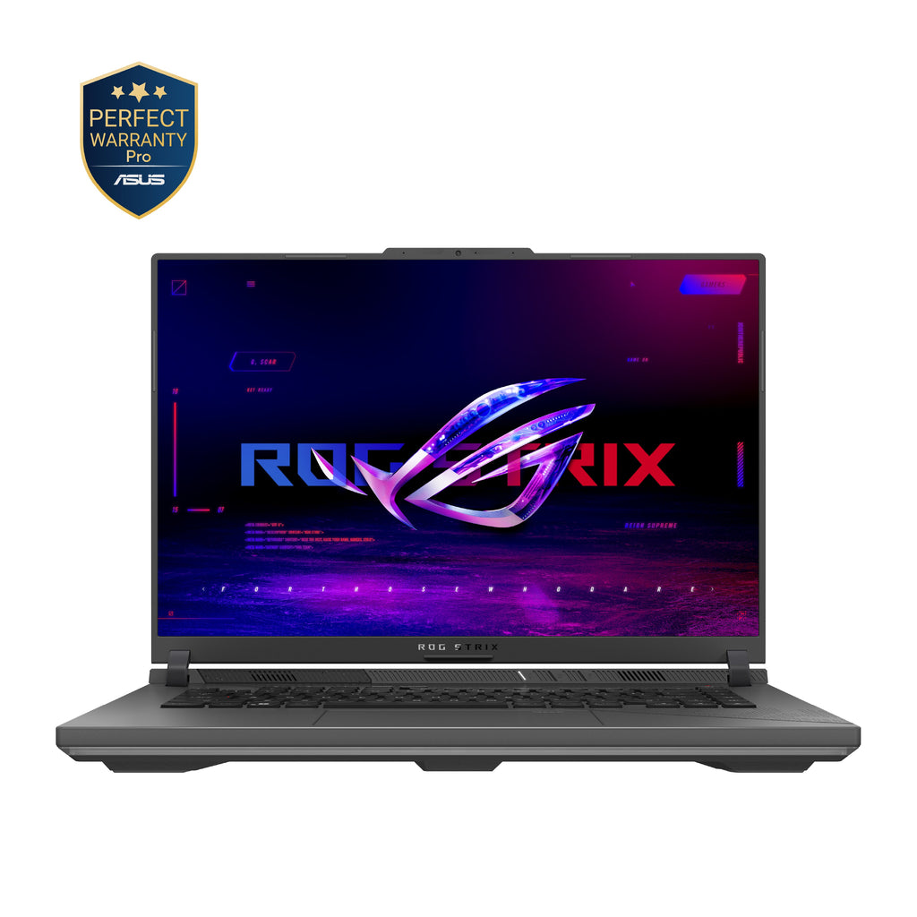 لابتوب ASUS ROG Strix G16 للألعاب بمعالج AMD Ryzen 9 9955HX، 16GB RAM، SSD، كارت NVIDIA GeForce RTX 5060، شاشة 16 بوصة FHD+، ويندوز 11، موديل G614FM-RV169W رمادي ميكا