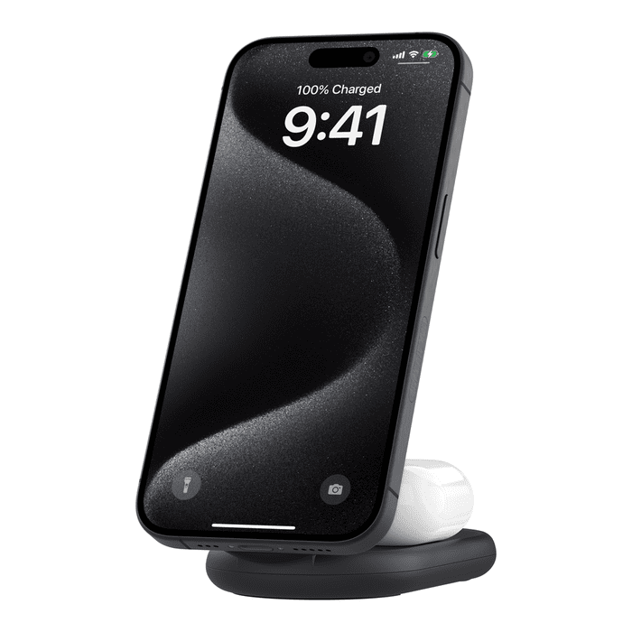 Belkin BoostCharge 2in1 Wireless Charging Stand with Magnetic Qi2 15W