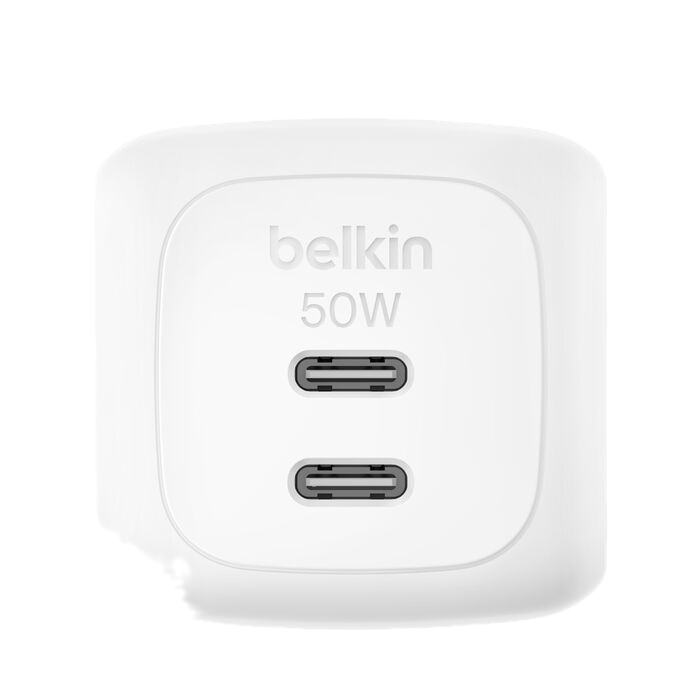Belkin BoostCharge Pro 2-Port USB-C GaN Charger 50W With Cable