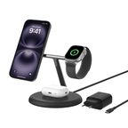 Belkin BoostCharge Pro 3-in-1 Magnetic Charging Stand with Qi2 Fast Wireless Charging 15W