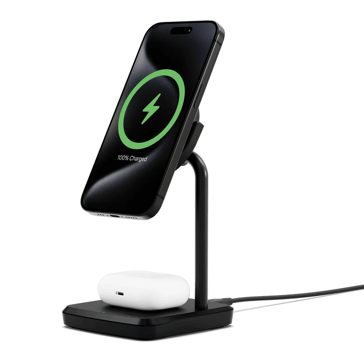 Cygnett ChargeBase Qi2.0 2-in-1 Magnetic Wireless Charger