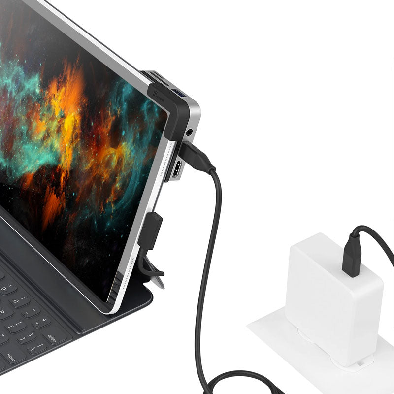 j5create قاعدة توصيل متنقلة بمنفذ USB-C™ إلى HDMI™ (بدقة 4K ومعدل تحديث 60 هرتز) لجهاز iPad Pro® JCD612