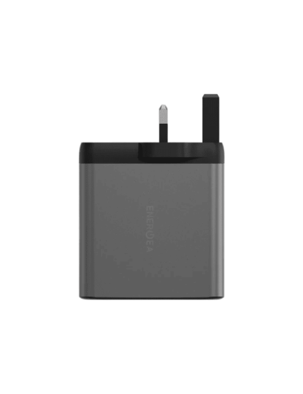 ENERGEA Ampcharge GaN100, 2 Port USB-C + 1 USB-A Wall Charger 100W GUNMETAL