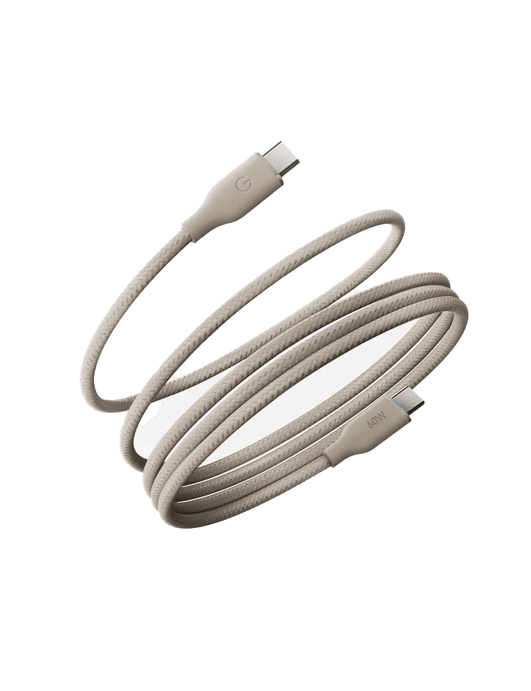ENERGEA HELIX 60W USB-C to USB-C Magnetic Fast Charging Cable NATURAL