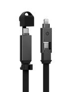 ENERGEA Sheath 2-in-1 USB-C to USB-C + Lightning Cable 60W 15cm GUNMETAL