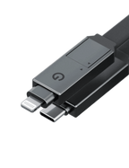ENERGEA Sheath 2-in-1 USB-C to USB-C + Lightning Cable 60W 15cm GUNMETAL