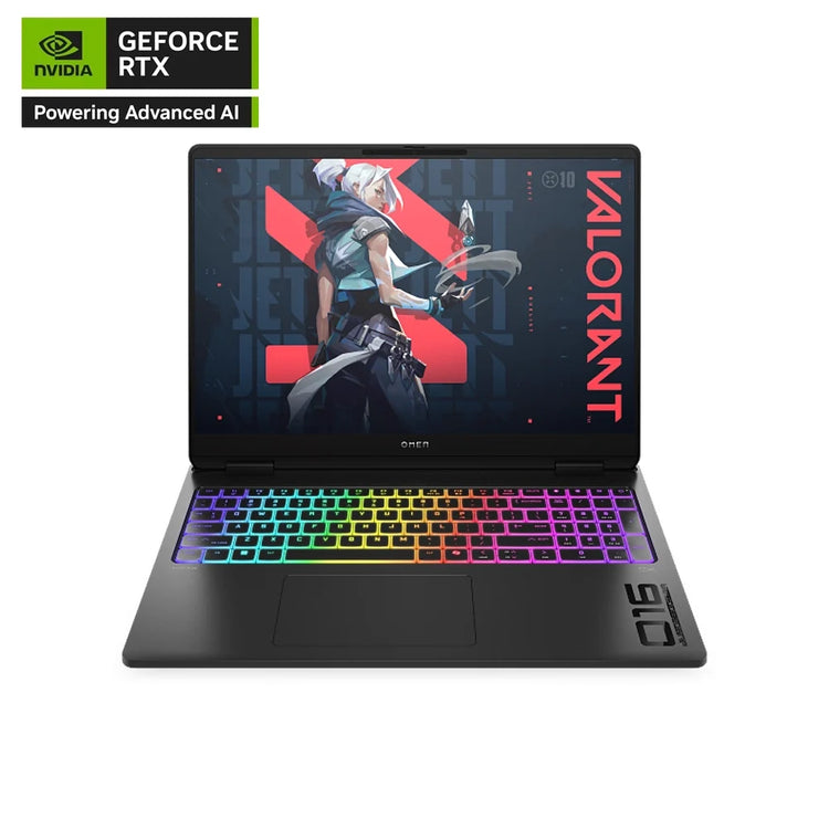 لابتوب HP OMEN MAX للألعاب بمعالج AMD Ryzen AI 7 350، ذاكرة 32 جيجابايت، سعة 1 تيرابايت SSD، بطاقة NVIDIA GeForce RTX 5060 سعة 8 جيجابايت، Windows 11 أسود (16-ak0009ne)