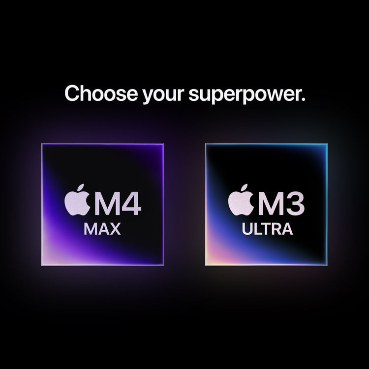 Mac Studio: Apple M4 Max chip with 14‑core CPU and 32‑core GPU, SSD