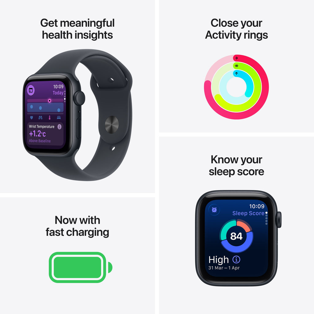 Apple Watch SE 3 GPS 44mm Aluminium Case with Midnight Sport Band M/L