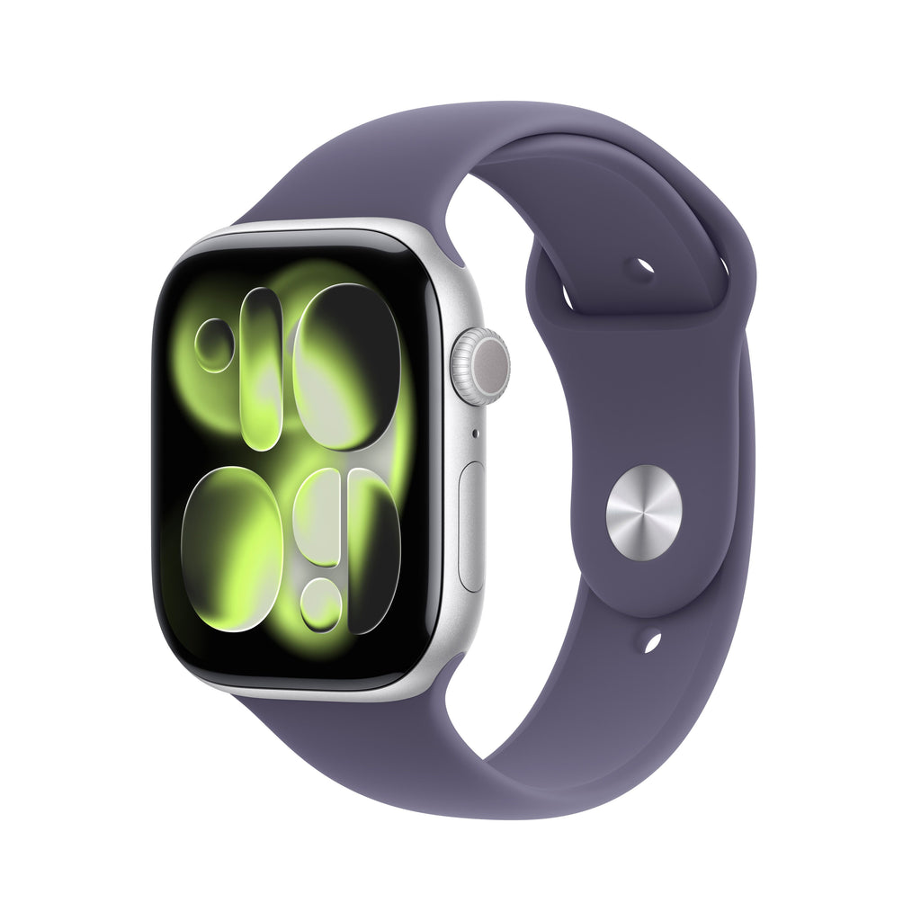 Apple Watch Series 11 GPS 46mm Aluminium Case with Purple Fog Sport Band M/L