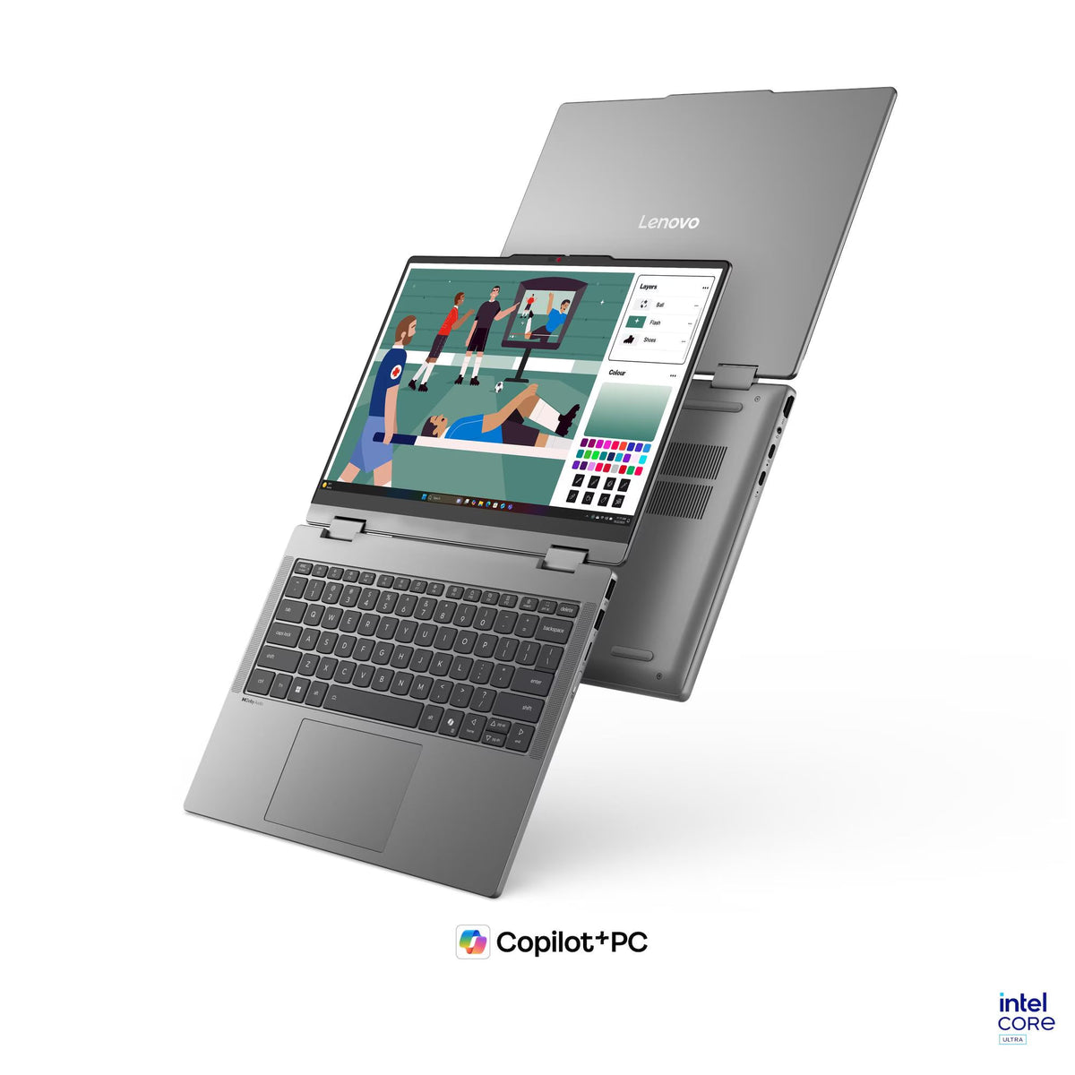 لابتوب Lenovo IdeaPad 5i 2-in-1 بمعالج Intel Core Ultra 5 325، ذاكرة 16 جيجابايت، سعة 1 تيرابايت SSD، شاشة لمس 14 بوصة WUXGA، Windows 11 Luna
