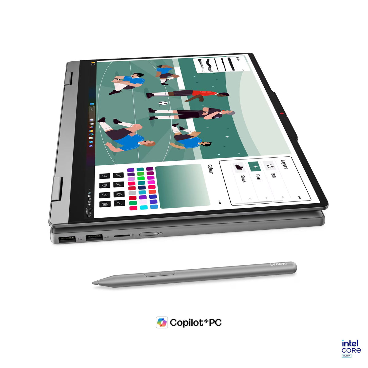 لابتوب Lenovo IdeaPad 5i 2-in-1 بمعالج Intel Core Ultra 5 325، ذاكرة 16 جيجابايت، سعة 1 تيرابايت SSD، شاشة لمس 14 بوصة WUXGA، Windows 11 Luna