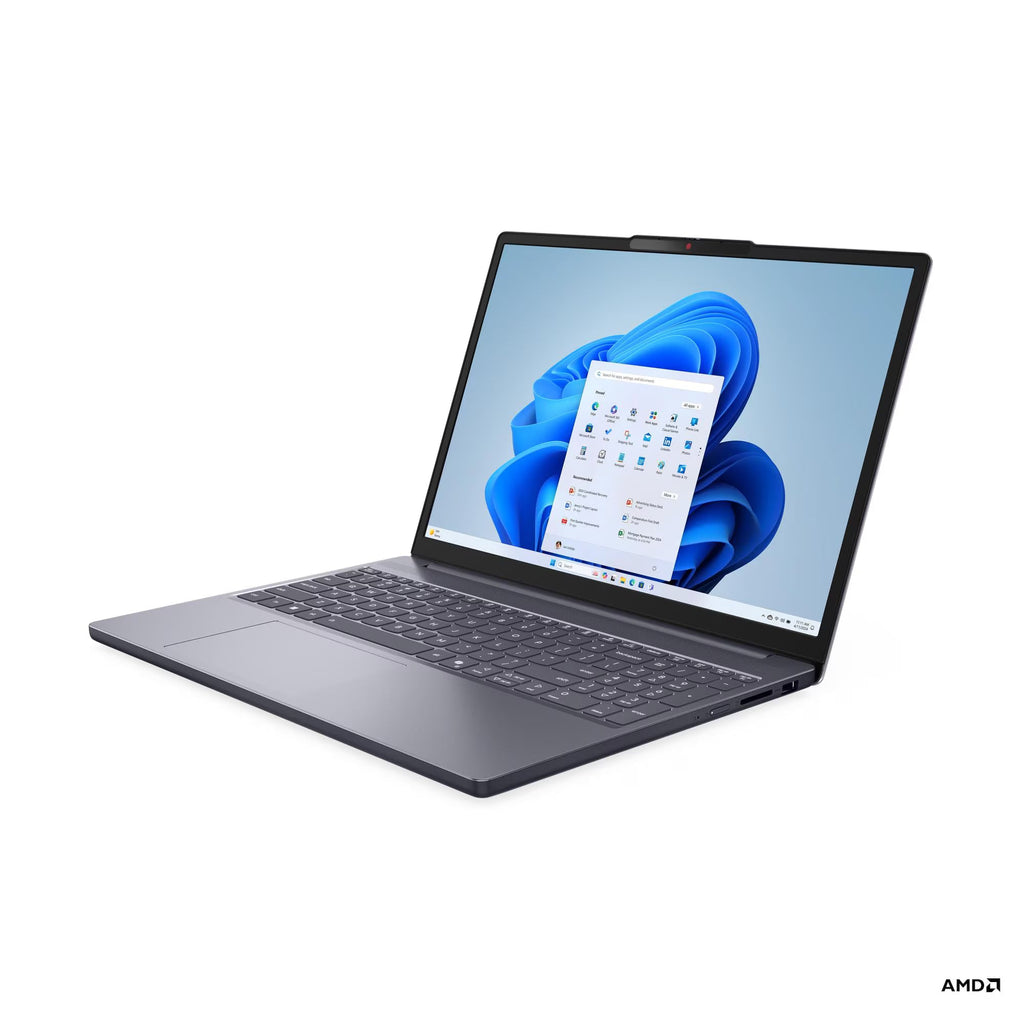 لابتوب Lenovo Slim 3 بمعالج AMD Ryzen 7، ذاكرة 16 جيجابايت RAM، سعة تخزين 512 جيجابايت SSD، شاشة 15.3 بوصة WUXGA، ويندوز 11، موديل 83K700KEED لون Luna