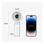 مروحة يدوية JisuLife Life7 ببطارية 3600 مللي أمبير أسود