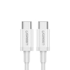 كابل UGREEN USB-C إلى USB-C PD بقدرة 60 واط وطول 1.5 متر أبيض