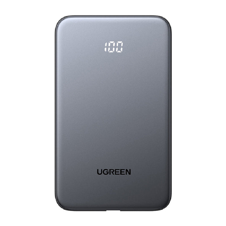 باور بانك UGREEN سعة 10000mAh شحن سريع 20W بكابل مدمج رمادي