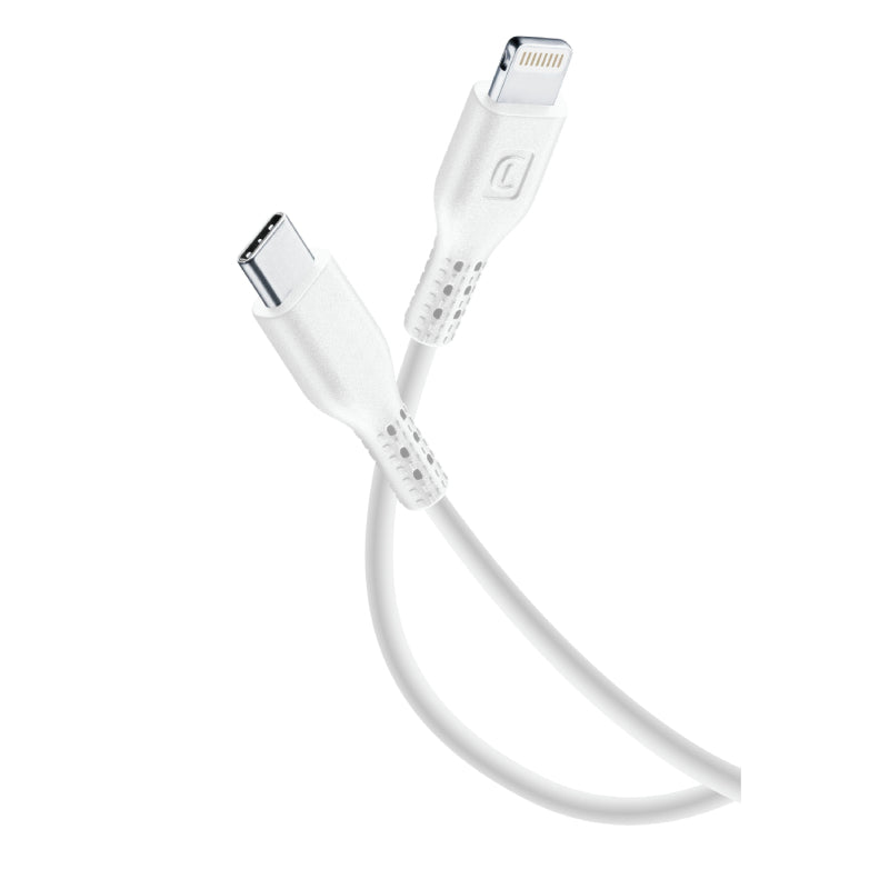 كابل Cellularline USB Type-C إلى Lightning بطول 1 متر أبيض