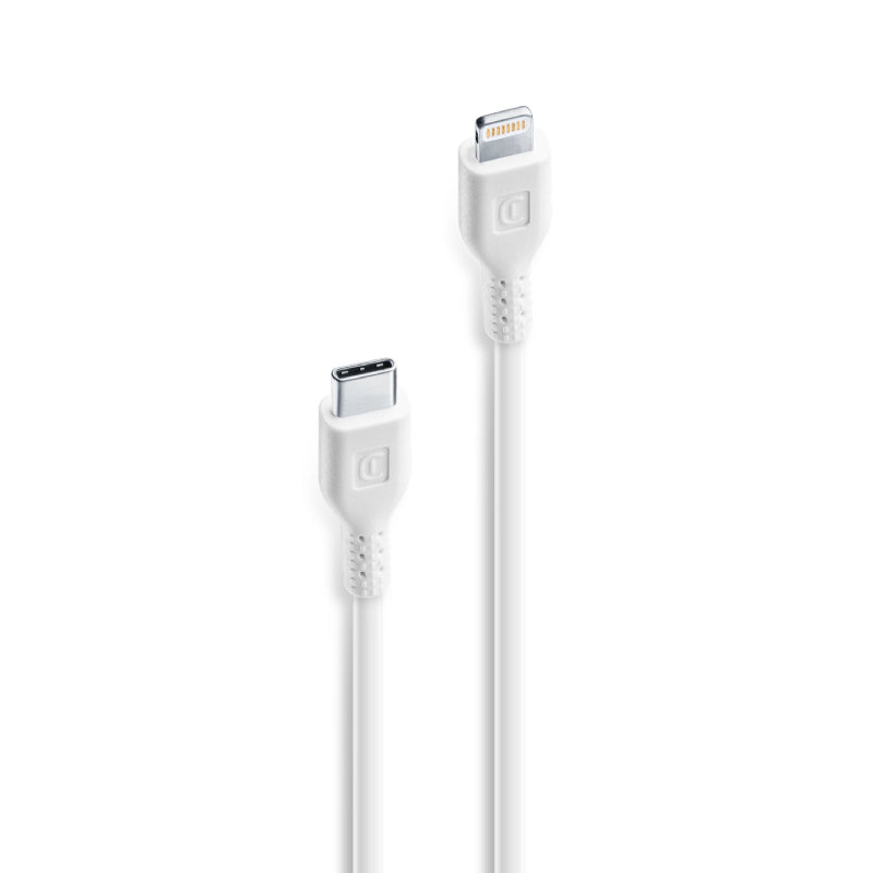 كابل Cellularline USB Type-C إلى Lightning بطول 1 متر أبيض