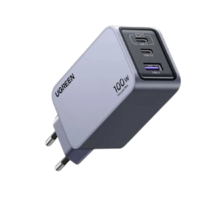 شاحن حائط UGREEN سريع 100 واط مع كابل USB-C بطول 1 متر CD319 أسود