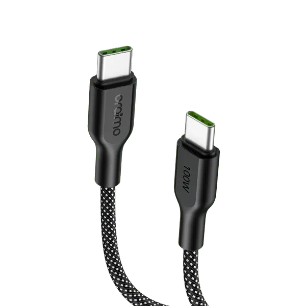 كابل Oraimo Braid USB-C إلى USB -Cبطول 1 متر OCD-152CC أسود