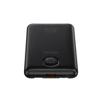 باور بانك RSILOU بسعة 10000 مللي أمبير، 22.5 وات PD مع كابلات USB-C وLightning مدمجة وشاشة رقمية R1023-001 أسود