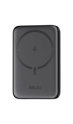 باور بانك RSILOU مغناطيسي لاسلكي بسعة 10000 مللي أمبير، قدرة 20 واط، بمنفذ USB-C أبيض