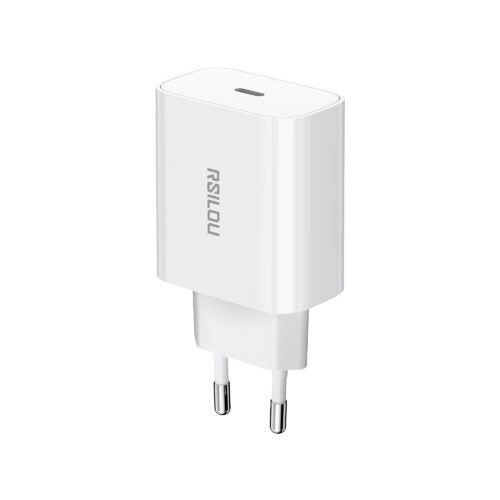 شاحن حائط RSILOU USB Type-C شحن فائق السرعة 30 وات أبيض