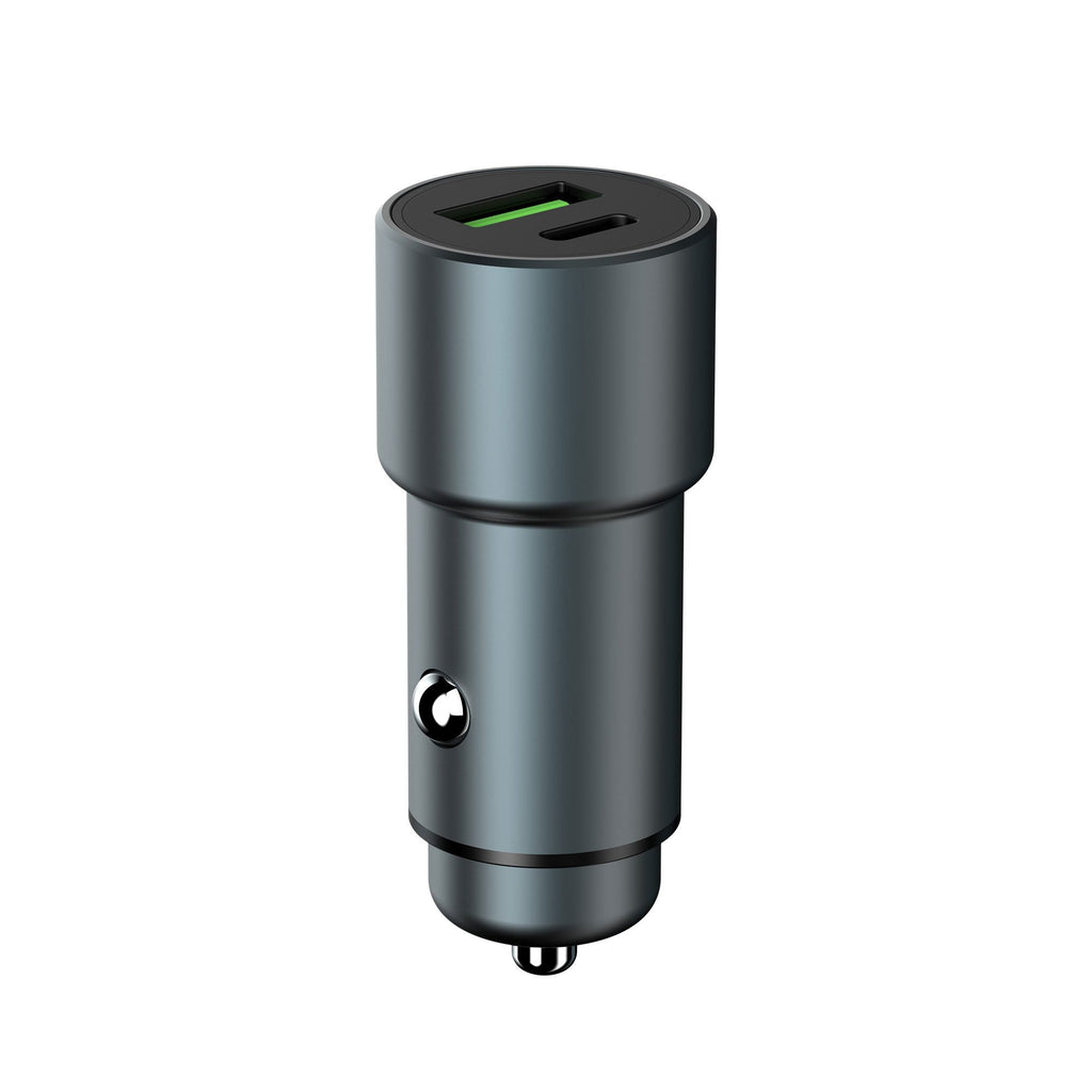 شاحن سيارة RSILOU بقدرة 42.5 وات بمنفذي USB وType-C أسود